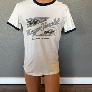 Mega Yacht Chinatown Los Angeles Ringer Tee Sm Rare 2019 Made By LAStreetwear